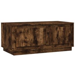 Berkfield Home Coffee Table Smoked Oak 102x50x44 cm Engineered Wood in Brown - Size: 102 x 50 x 44 cm - thumbnail 2