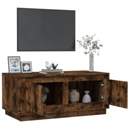 Berkfield Home Coffee Table Smoked Oak 102x50x44 cm Engineered Wood in Brown - Size: 102 x 50 x 44 cm - thumbnail 5