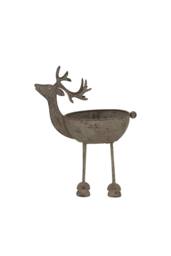 KDMD Rustic Metal Reindeer Bowl - Handcrafted Decor & Serveware in Light Brown - thumbnail 1