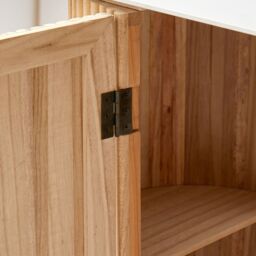 Nordlys Scandinavian Wooden Console Table with Storage in White - thumbnail 6
