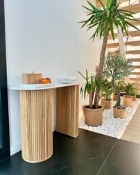 Nordlys Scandinavian Wooden Console Table with Storage in White - thumbnail 8
