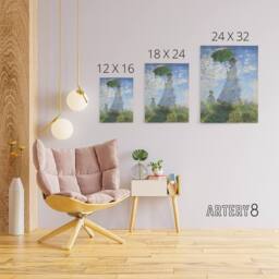 "Artery8 Madame Monet & Her Son Claude Monet Vintage Canvas Wall Art - Size: W18"" x H24""" - thumbnail 4