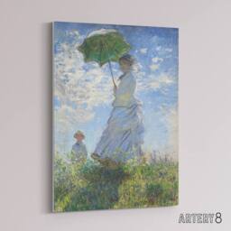 "Artery8 Madame Monet & Her Son Claude Monet Vintage Canvas Wall Art - Size: W18"" x H24""" - thumbnail 2