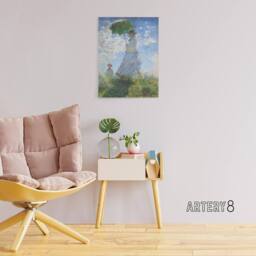 "Artery8 Madame Monet & Her Son Claude Monet Vintage Canvas Wall Art - Size: W18"" x H24""" - thumbnail 3