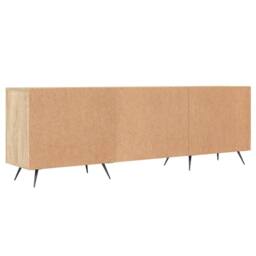 Berkfield Home TV Cabinet Sonoma Oak 150x30x50 cm Engineered Wood in Light Tan - Size: 150 x 30 x 50 cm - thumbnail 8