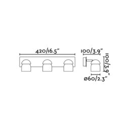 Netlighting Coco Triple Spotlight Wall Lamp Black 3x GU10 - thumbnail 2