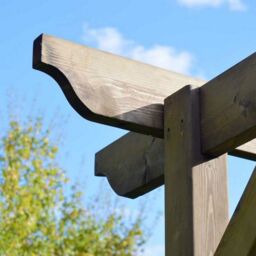 Rutland County Garden Furniture Ltd Wall Mounted Garden Pergola, Wood, L420 x W480 x H270 cm, Rustic Brown - thumbnail 9