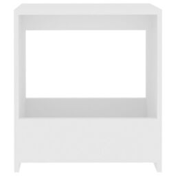 Berkfield Home Side Table White 50x26x50 cm Engineered Wood - Size: 50 x 26 x 50 cm - thumbnail 4