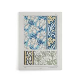 "Artery8 Iris Flower Canvas Wall Art Print Vintage Floral Verneuil in Blue - Size: W18"" x H24""" - thumbnail 1