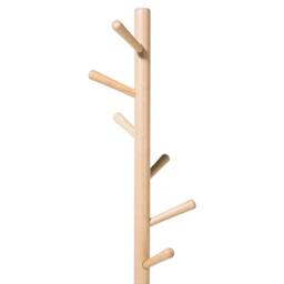 Wyld and Coco Coat Stand - Pine and White Hall Rack with Six Hooks - thumbnail 3
