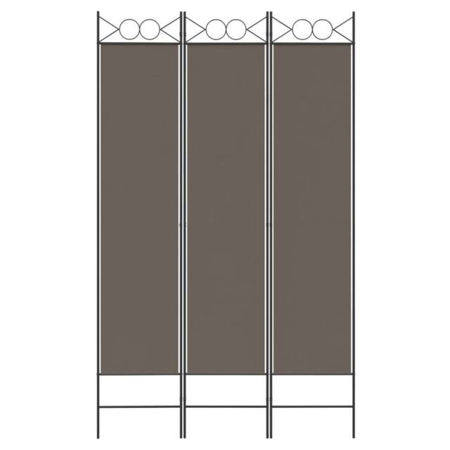 Berkfield Home Durable 3-Panel Room Divider Anthracite 120x200 cm Fabric in Dark Grey - image 1