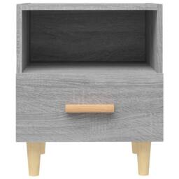 Berkfield Home Bedside Cabinet Grey Sonoma 40x35x47 cm - Size: 40 x 35 x 47 cm - thumbnail 4