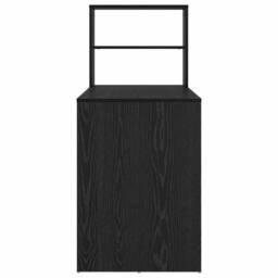 Berkfield Home Desk with Storage Black Oak 113x54x120 cm Engineered Wood - Size: 113 x 54 x 120 cm - thumbnail 6
