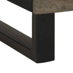 Berkfield Home Bedside Cabinet Black 50x33x62 cm Solid Wood Mango - Size: 50 x 33 x 62 cm - thumbnail 8