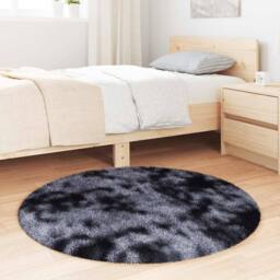 Berkfield Home Shaggy Rug High Pile NAVARRA Dark Grey 100x100 cm Polyester - Size: Medium - thumbnail 1