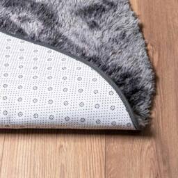 Berkfield Home Shaggy Rug High Pile NAVARRA Dark Grey 100x100 cm Polyester - Size: Medium - thumbnail 6