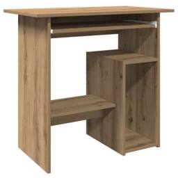 Berkfield Home Elegant Desk Artisan Oak 80x45x74 cm Engineered Wood in Brown - Size: 80 x 45 x 74 cm - thumbnail 3