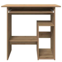 Berkfield Home Elegant Desk Artisan Oak 80x45x74 cm Engineered Wood in Brown - Size: 80 x 45 x 74 cm - thumbnail 5