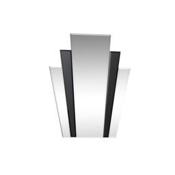 Melody Maison Art Deco Fan Wall Mirror - 50cm X 40cm in Clear - Size: 50 cm X 40 cm