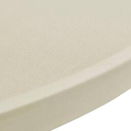 Berkfield Home Standing Table Cover √ò80cm Cream Stretch 2 pcs - thumbnail 4