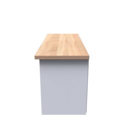 Ready Assembled 2 U Norton 1 Drawer TV & Media Unit (Ready Assembled) in White - Size: Large - thumbnail 2