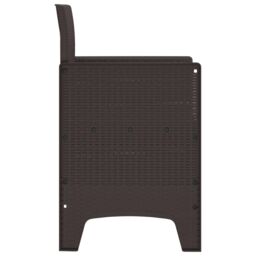 Berkfield Home Garden Chairs 2 pcs Brown Poly Rattan - thumbnail 7