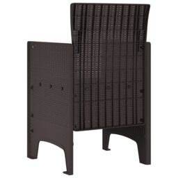 Berkfield Home Garden Chairs 2 pcs Brown Poly Rattan - thumbnail 5