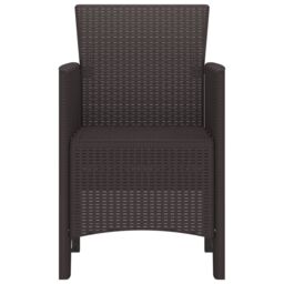 Berkfield Home Garden Chairs 2 pcs Brown Poly Rattan - thumbnail 6