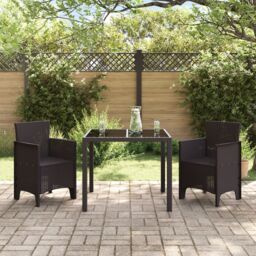 Berkfield Home Garden Chairs 2 pcs Brown Poly Rattan - thumbnail 3