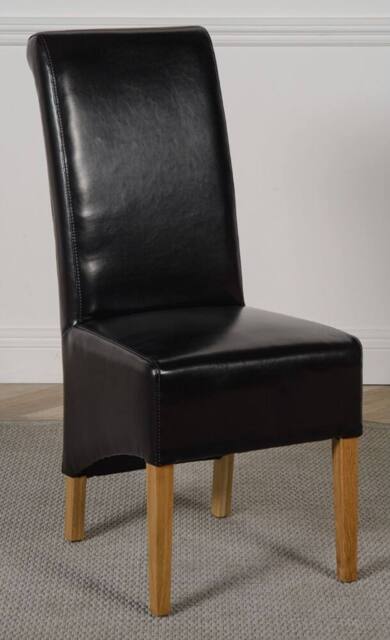 Thats Furniture Montana Leather Dining Chairs for Dining Room or Kitchen in Black - image 1
