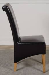 Thats Furniture Montana Leather Dining Chairs for Dining Room or Kitchen in Black - thumbnail 3