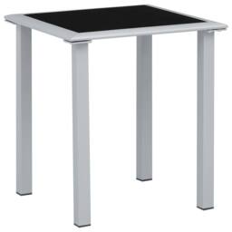 Berkfield Home Sun Loungers 2 pcs with Table Aluminium Black - thumbnail 9