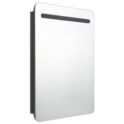 Berkfield Home LED Bathroom Mirror Cabinet Shining Black 60x11x80 cm - Size: 60 x 11 x 80 cm - thumbnail 3