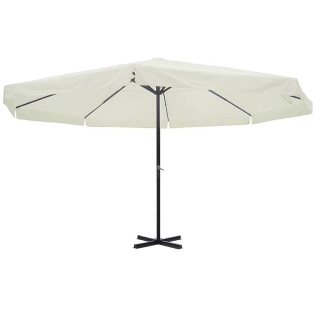 Berkfield Home Parasol White Aluminium 500 cm - image 1