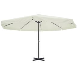 Berkfield Home Parasol White Aluminium 500 cm - thumbnail 1