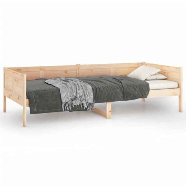 Berkfield Home Day Bed Solid Wood Pine 80x200 cm in Light Tan - image 1