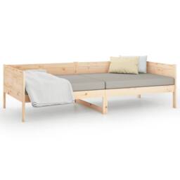 Berkfield Home Day Bed Solid Wood Pine 80x200 cm in Light Tan - thumbnail 8