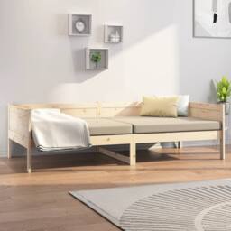 Berkfield Home Day Bed Solid Wood Pine 80x200 cm in Light Tan - thumbnail 7