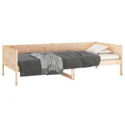 Berkfield Home Day Bed Solid Wood Pine 80x200 cm in Light Tan - thumbnail 3
