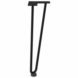 Berkfield Home Hairpin Table Legs 4 pcs Black 42 cm Solid Steel - thumbnail 6