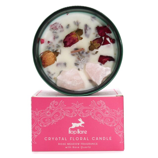 KDMD Hop Hare Crystal Magic Flower Candle - The Lovers in Pink - image 1