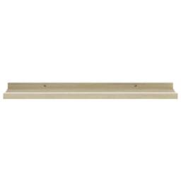 Berkfield Home Wall Shelves 2 pcs White & Sonoma Oak 60x9x3 cm - Size: 60 x 9 x 3 cm - thumbnail 5