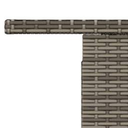 Berkfield Home Garden Table Grey 100x55x73 cm Poly Rattan & Acacia Wood - Size: 100 x 55 x 73 cm - thumbnail 9