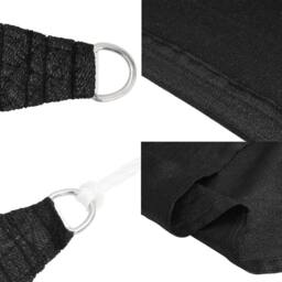 Berkfield Home Sunshade Sail 160 g/m ² Black 2.5x4.5 m HDPE - thumbnail 5
