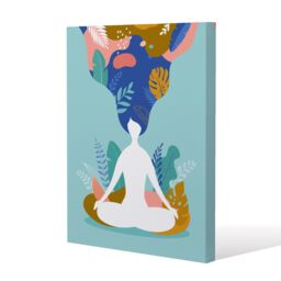 Benjamin Tate Design mindfulness meditation & yoga Slim Style Canvas Print 60x80cm in Natural - Size: 60x80 cm - thumbnail 1