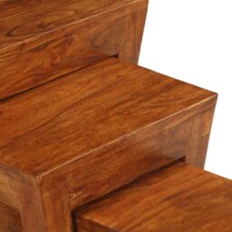 Berkfield Home Nesting Table Set 3 Pieces Solid Acacia Wood 50x35x50 cm Brown - Size: 50 x 35 x 50 cm - thumbnail 6