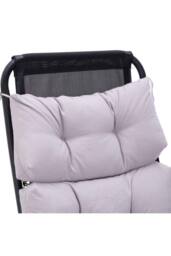 H&O Direct 110cm W x 55cm D Outdoor Tri-Fold Recliner Cushion in Grey - Size: 110 cm W x 55 cm D - thumbnail 5