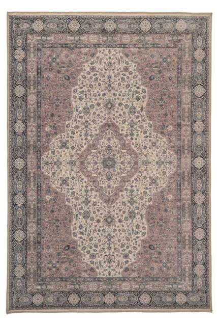 Kukoon Beige Medallion Washable & Non Slip Distressed Living Room Area Rug - Size: 200 cm x 290 cm - image 1