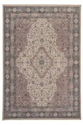 Kukoon Beige Medallion Washable & Non Slip Distressed Living Room Area Rug - Size: 200 cm x 290 cm - thumbnail 1