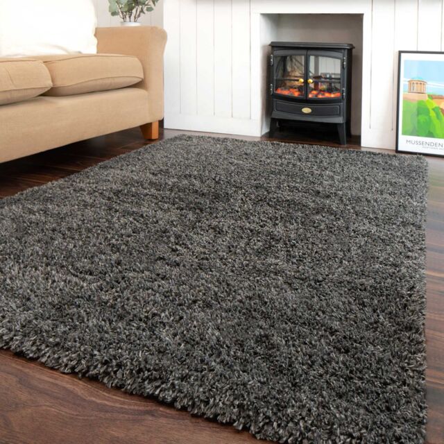 Kukoon Slate Grey Super Soft Shaggy Rug in Dark Grey - Size: 60 cm x 110 cm - image 1